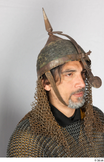  Photos Medieval Knight in Turkish Helmet 1 Chainmail hood Medieval Soldier Plate armor Turkish Helmet head 0008.jpg